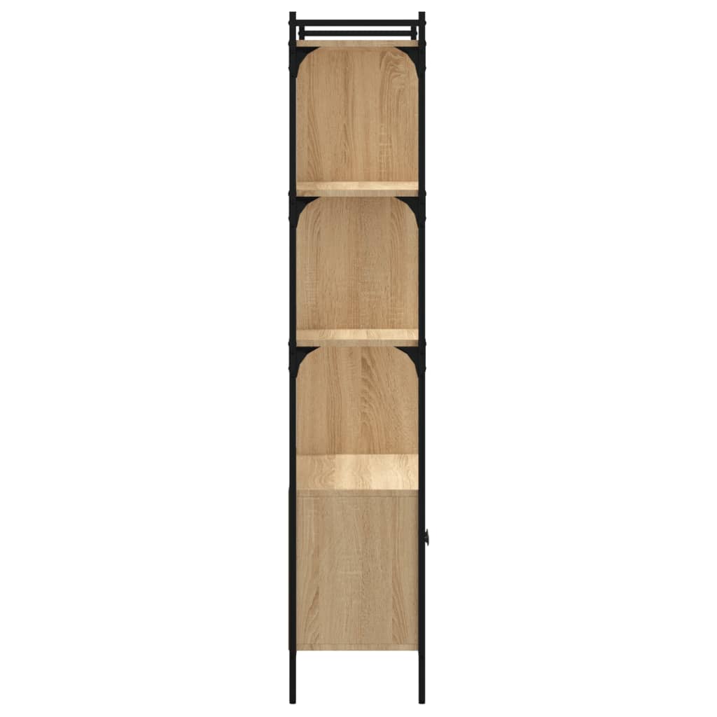 vidaXL Regał z drzwiami Sonoma Oak 76,5x30x154,5 cm Drewno konstrukcyjne