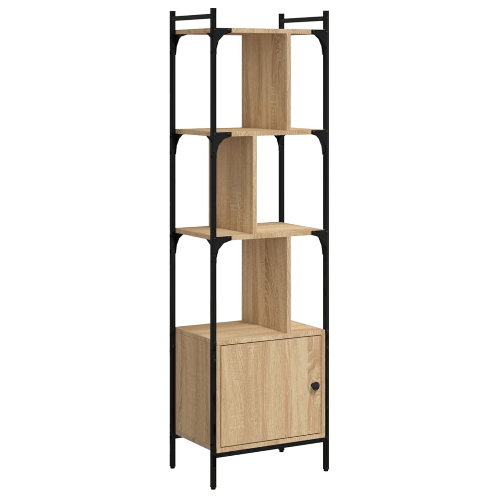 vidaXL Biblioteczka z drzwiczkami, dąb sonoma, 44,5x30x154,5 cm
