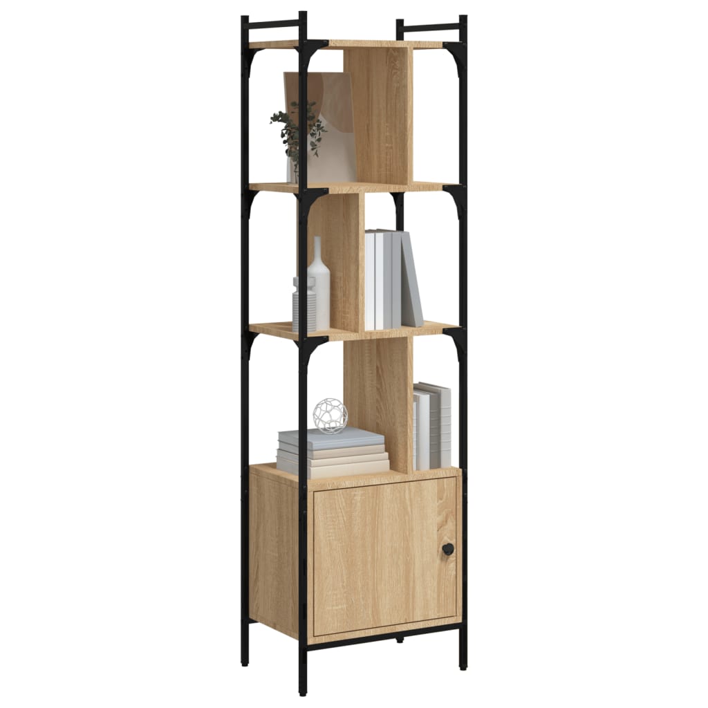 vidaXL Biblioteczka z drzwiczkami, dąb sonoma, 44,5x30x154,5 cm