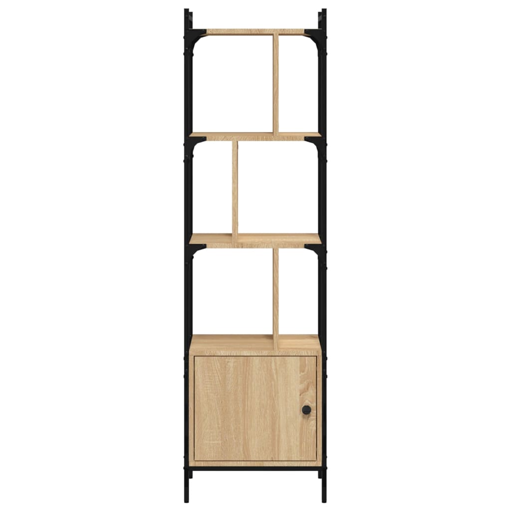vidaXL Biblioteczka z drzwiczkami, dąb sonoma, 44,5x30x154,5 cm