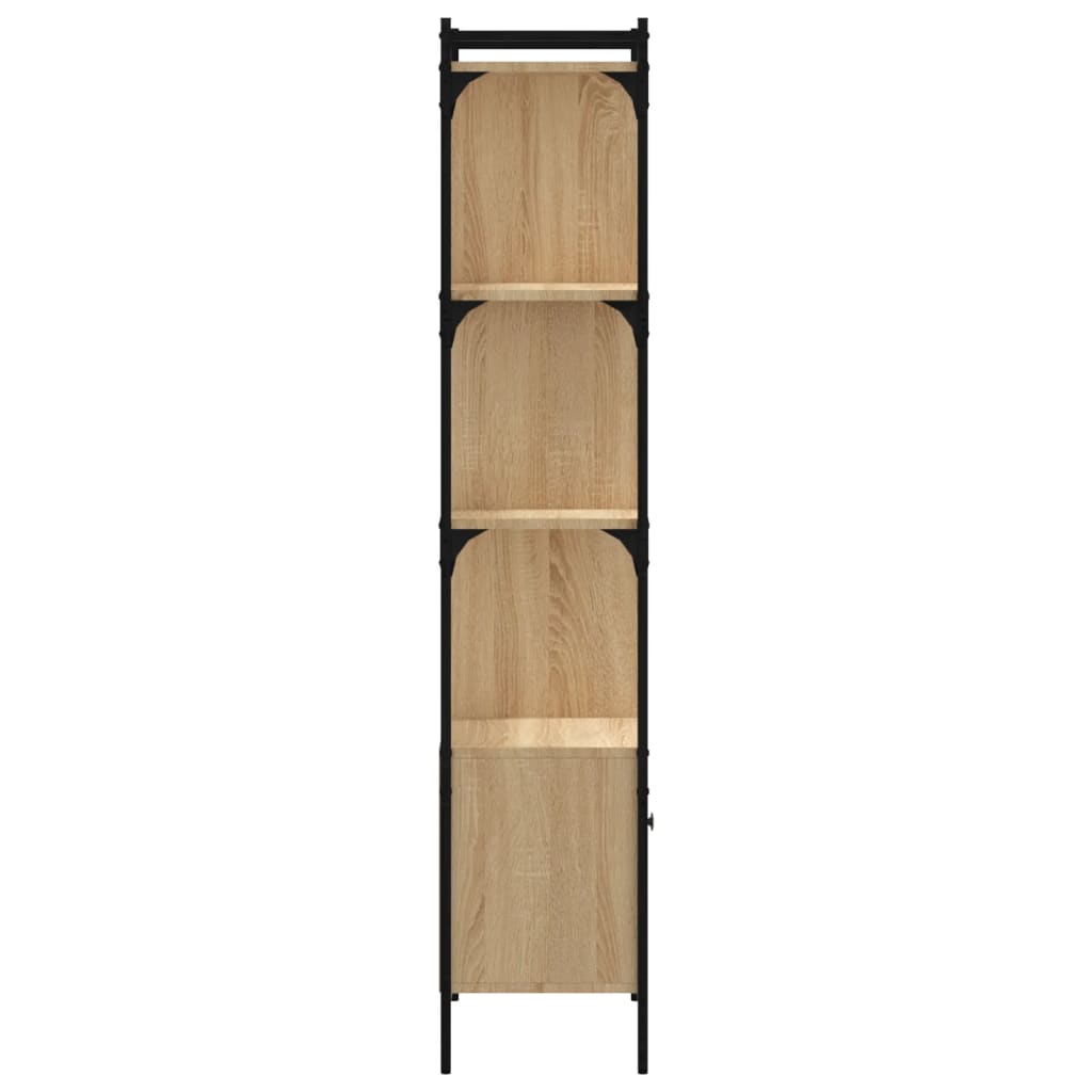 vidaXL Biblioteczka z drzwiczkami, dąb sonoma, 44,5x30x154,5 cm