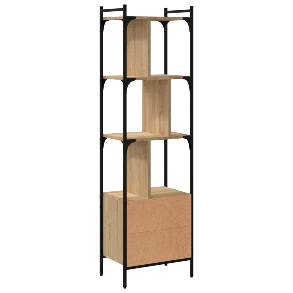 vidaXL Biblioteczka z drzwiczkami, dąb sonoma, 44,5x30x154,5 cm