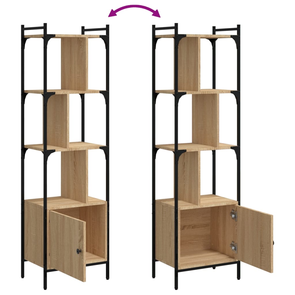 vidaXL Biblioteczka z drzwiczkami, dąb sonoma, 44,5x30x154,5 cm
