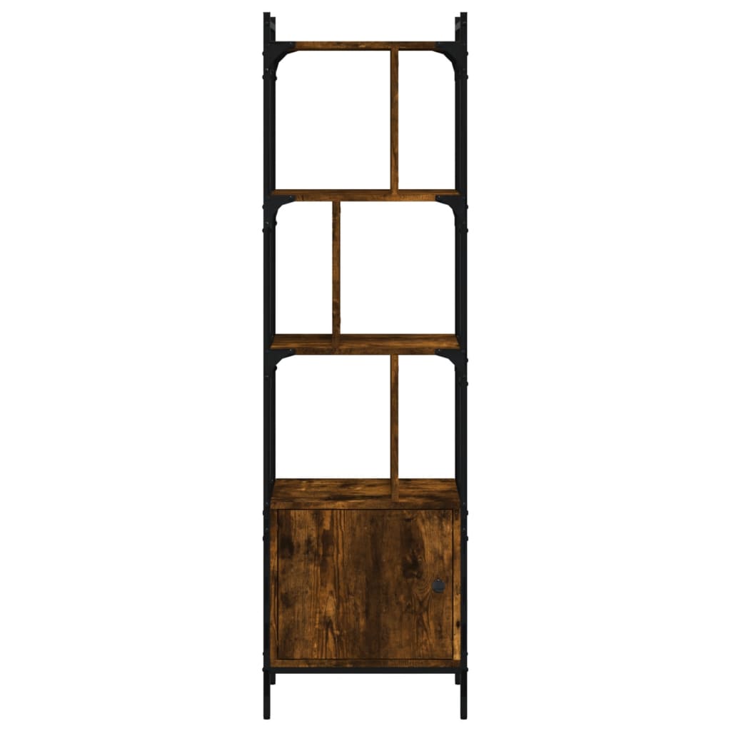 vidaXL Biblioteczka z drzwiczkami, przydymiony dąb, 44,5x30x154,5 cm