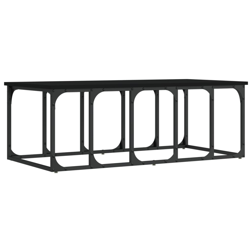vidaXL Stolik kawowy, czarny, 100x50x35,5 cm, materiał drewnopochodny