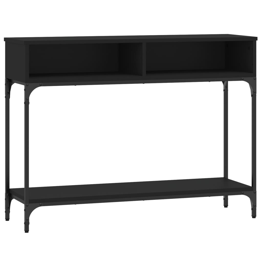 vidaXL Stolik konsolowy, czarny, 100x30,5x75 cm
