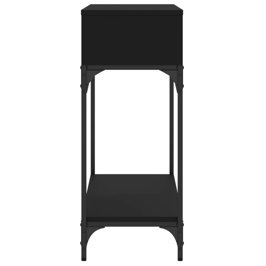 vidaXL Stolik konsolowy, czarny, 100x30,5x75 cm