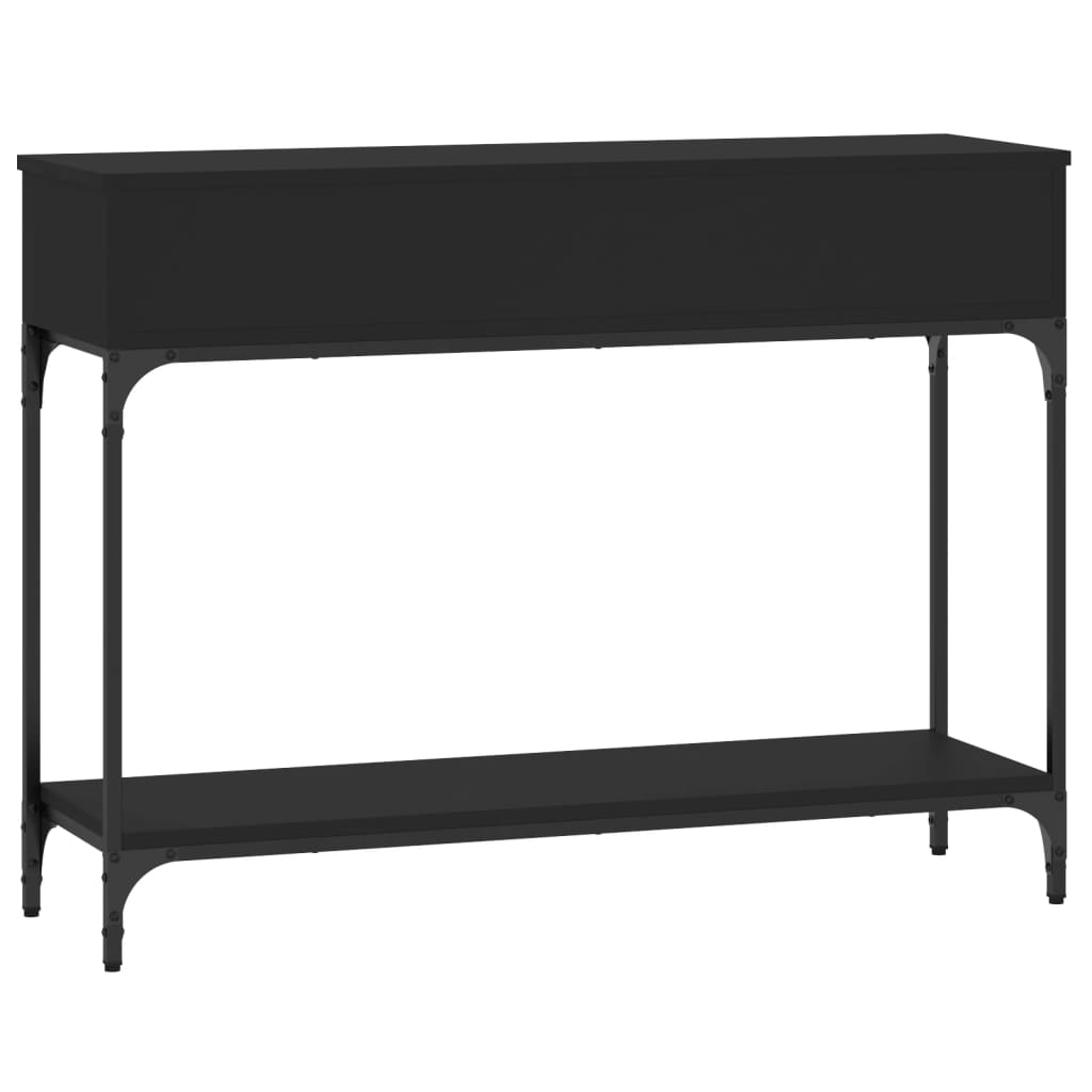 vidaXL Stolik konsolowy, czarny, 100x30,5x75 cm