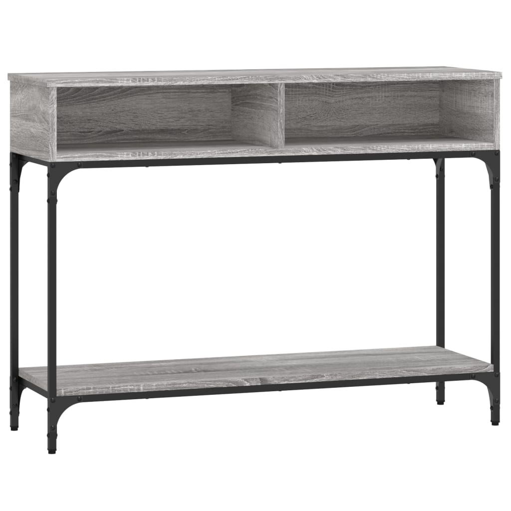 vidaXL Stolik konsolowy, szary dąb sonoma, 100x30,5x75 cm