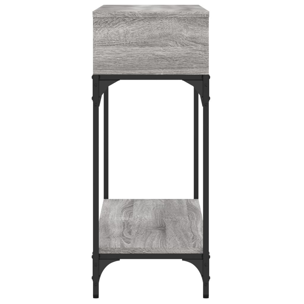 vidaXL Stolik konsolowy, szary dąb sonoma, 100x30,5x75 cm