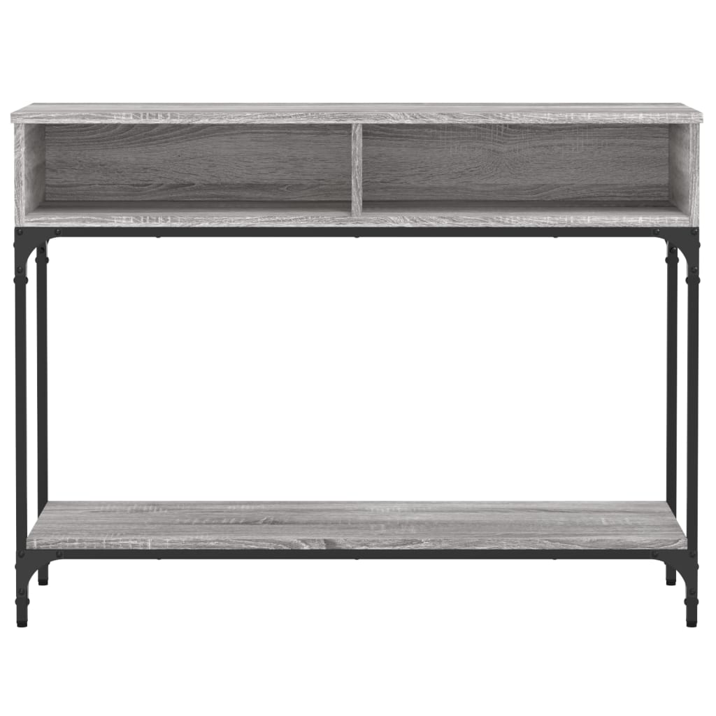 vidaXL Stolik konsolowy, szary dąb sonoma, 100x30,5x75 cm