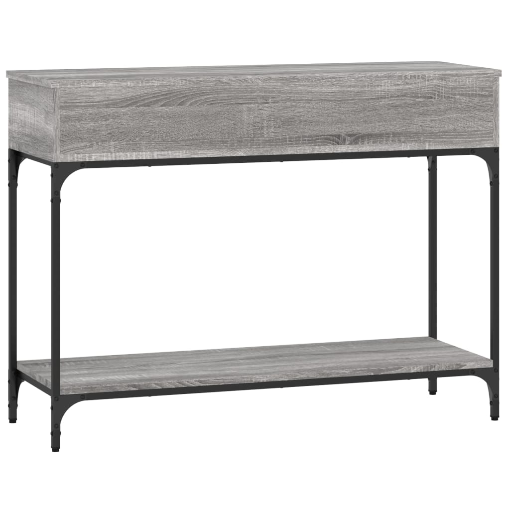vidaXL Stolik konsolowy, szary dąb sonoma, 100x34,5x75 cm