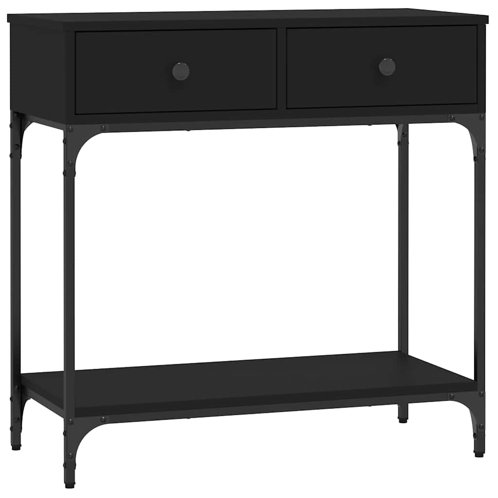 vidaXL Stolik konsolowy, czarny, 75x34,5x75 cm