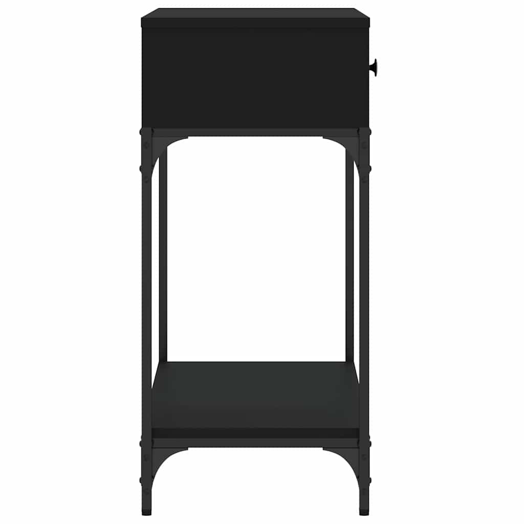 vidaXL Stolik konsolowy, czarny, 75x34,5x75 cm