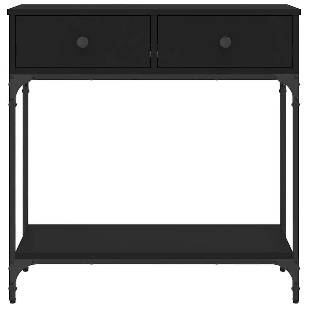 vidaXL Stolik konsolowy, czarny, 75x34,5x75 cm