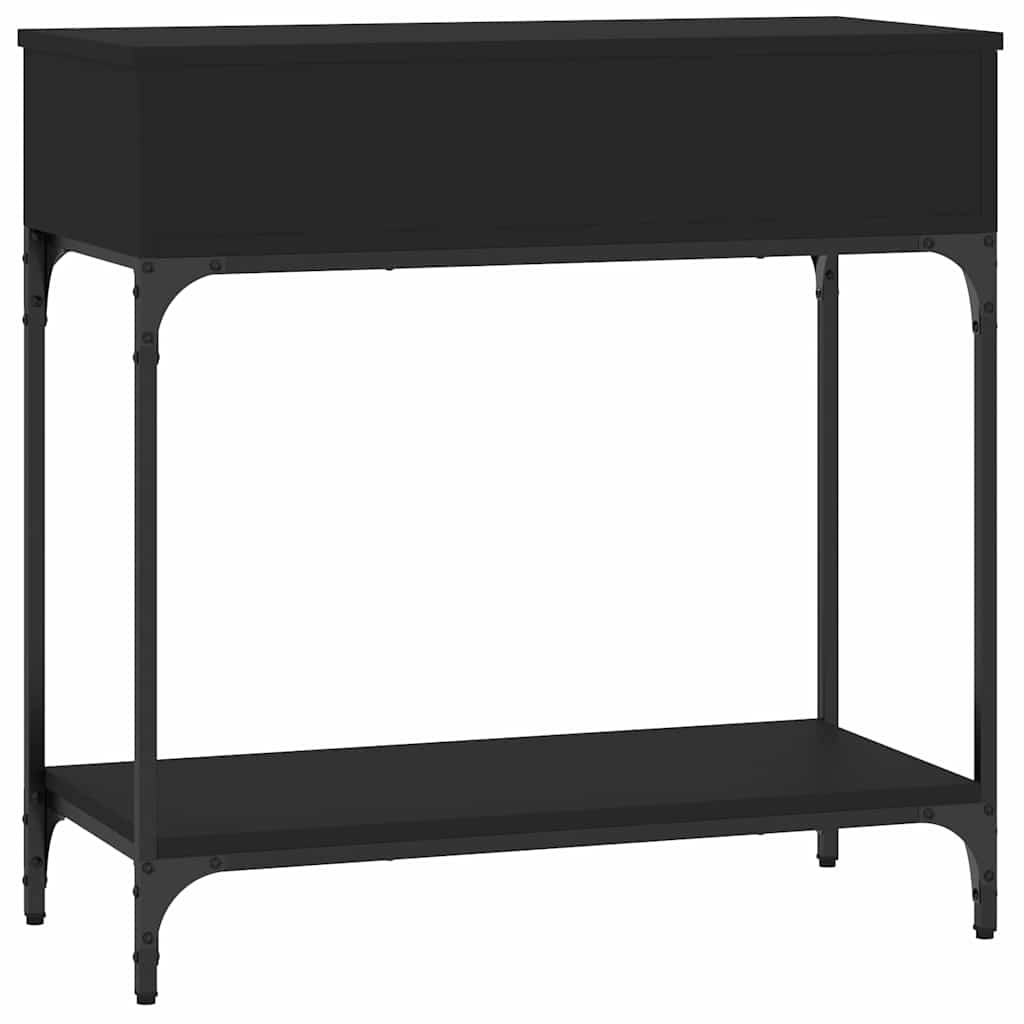 vidaXL Stolik konsolowy, czarny, 75x34,5x75 cm