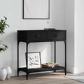 vidaXL Stolik konsolowy, czarny, 75x34,5x75 cm