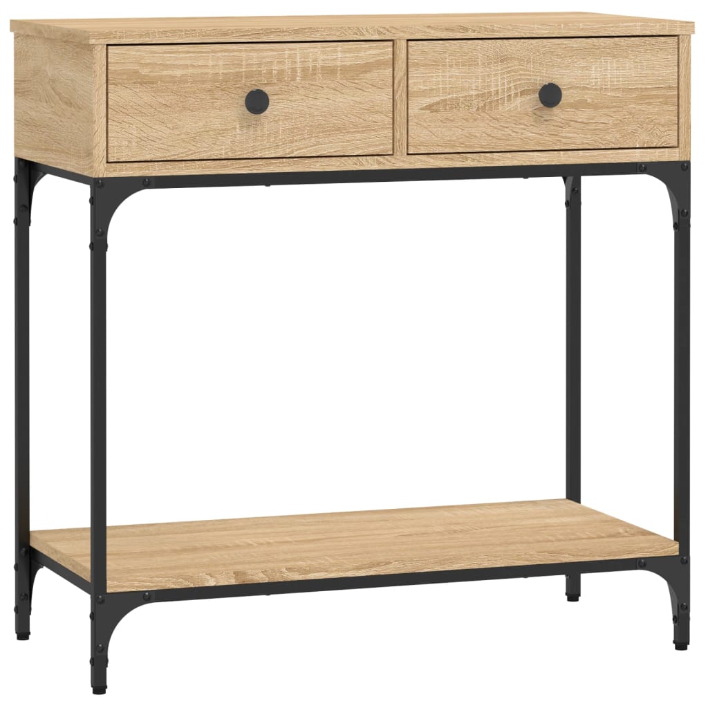 vidaXL Stolik konsolowy, dąb sonoma, 75x34,5x75 cm