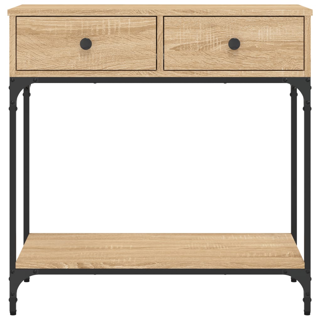 vidaXL Stolik konsolowy, dąb sonoma, 75x34,5x75 cm