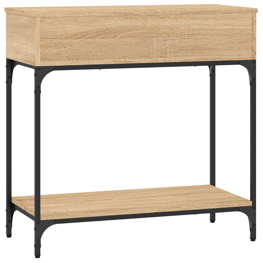 vidaXL Stolik konsolowy, dąb sonoma, 75x34,5x75 cm