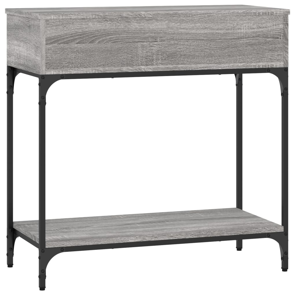 vidaXL Stolik konsolowy, szary dąb sonoma, 75x34,5x75 cm