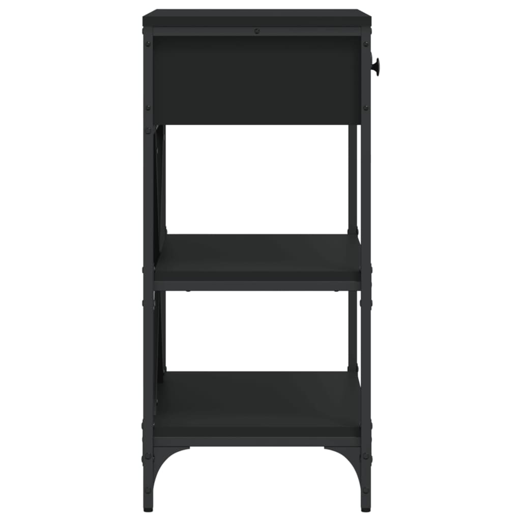 vidaXL Stolik konsolowy, czarny, 75x34,5x75 cm
