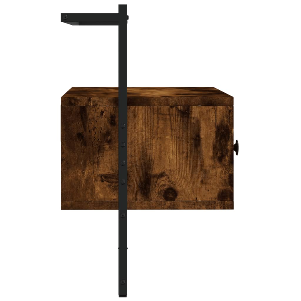 vidaXL Szafka pod telewizor, ścienna, przydymiony dąb, 60,5x30x51 cm