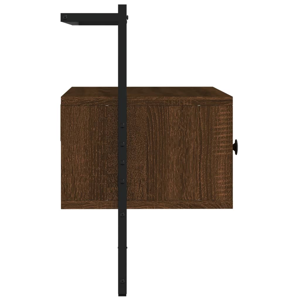 vidaXL Szafka pod telewizor, ścienna, brązowy dąb, 60,5x30x51 cm