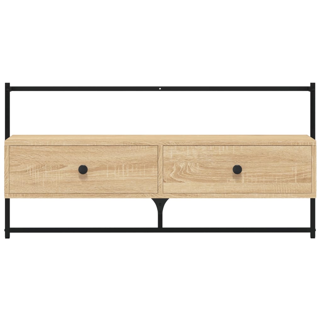 vidaXL Szafka pod telewizor, ścienna, dąb sonoma, 100,5x30x51 cm