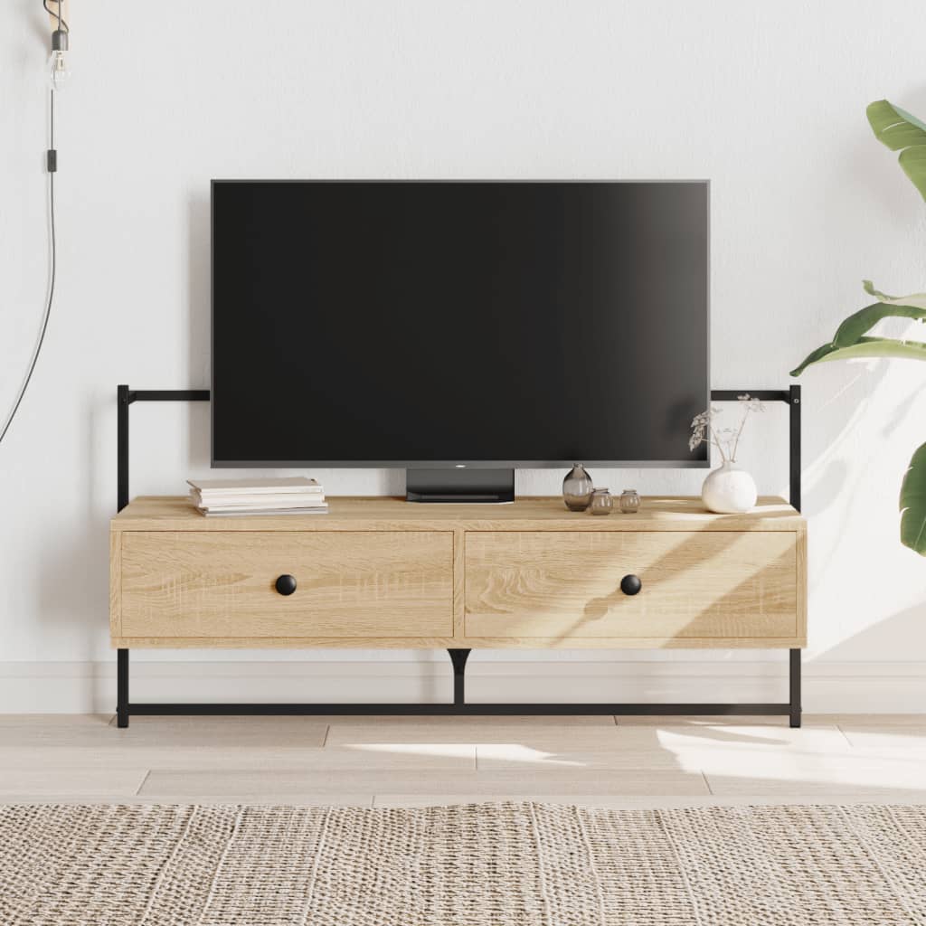 vidaXL Szafka pod telewizor, ścienna, dąb sonoma, 100,5x30x51 cm