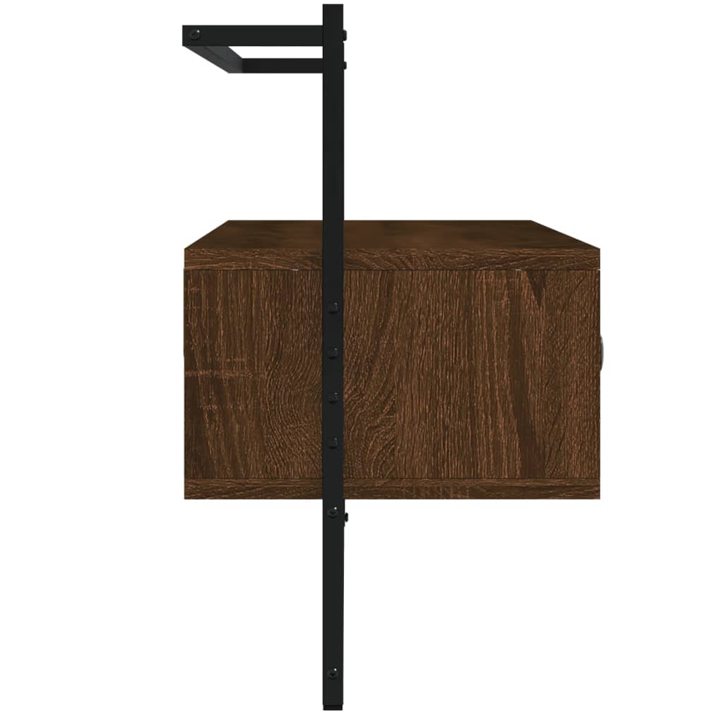 vidaXL Szafka pod telewizor, ścienna, brązowy dąb, 100,5x30x51 cm