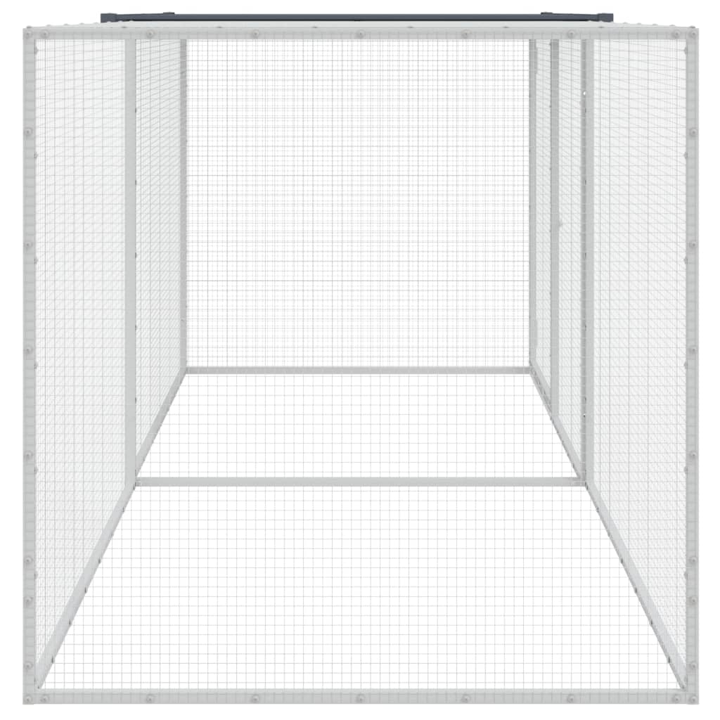 vidaXL Klatka dla kurczaków z dachem antracytowa 203x98x90 cm ocynkowana stal
