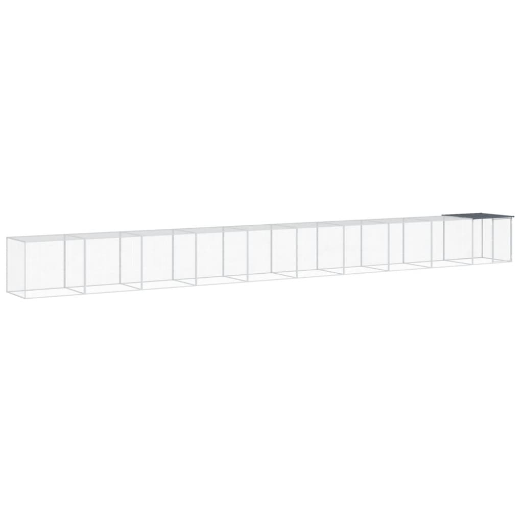 vidaXL Klatka dla kurcząt, z dachem, antracytowa, 1003x98x90 cm, stal