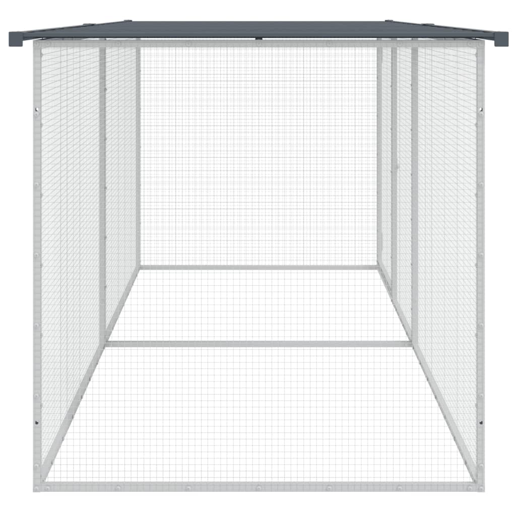 vidaXL Klatka dla kurczaków z dachem antracytowa 203x98x90 cm ocynkowana stal