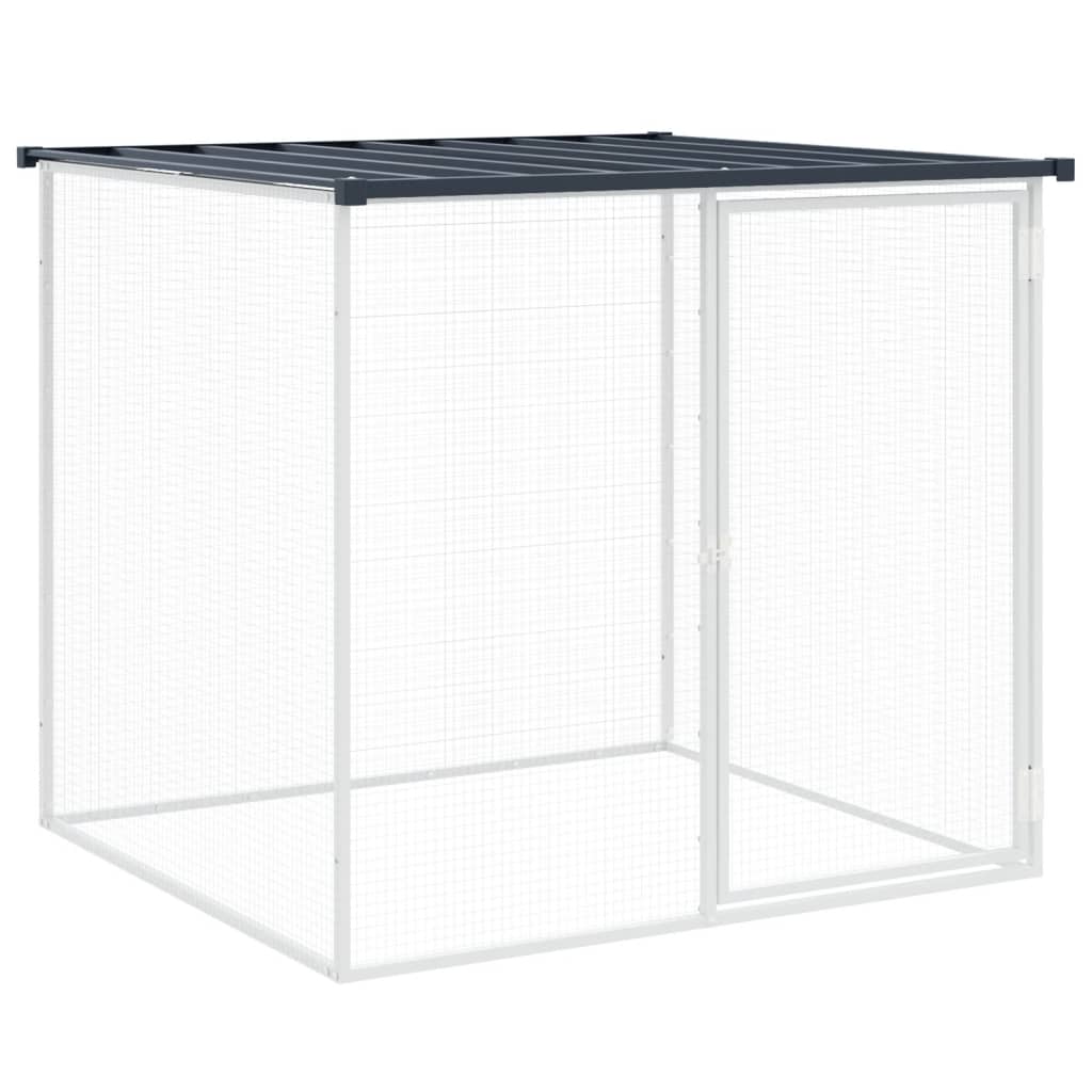 vidaXL Klatka dla kurczaków z dachem antracytowa 203x98x90 cm ocynkowana stal