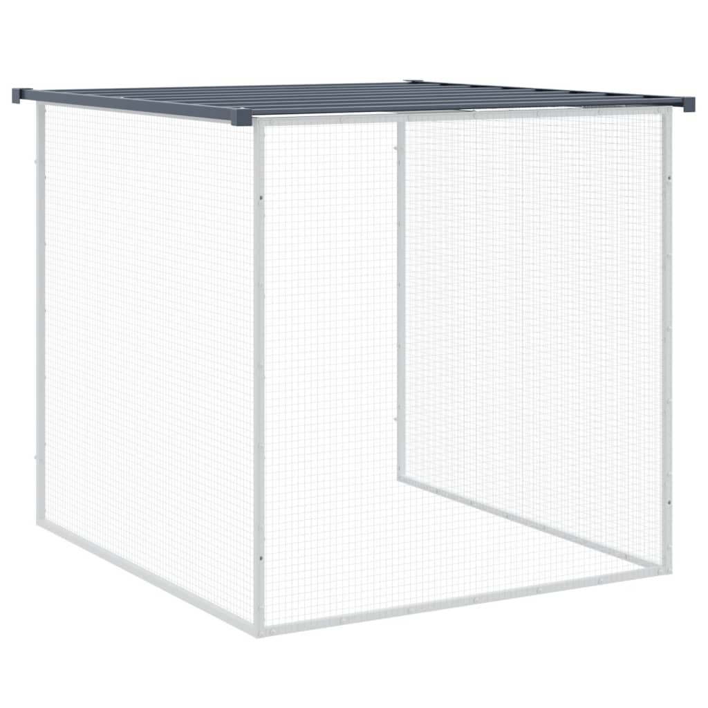 vidaXL Klatka dla kurcząt, z dachem, antracytowa, 1003x98x90 cm, stal