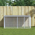 vidaXL Klatka dla kurczaków z dachem jasnoszara 203x98x90 cm ocynkowana stal