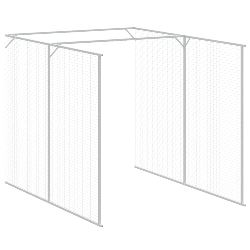 vidaXL Buda dla psa, z wybiegiem, antracytowa, 165x863x181 cm, stal