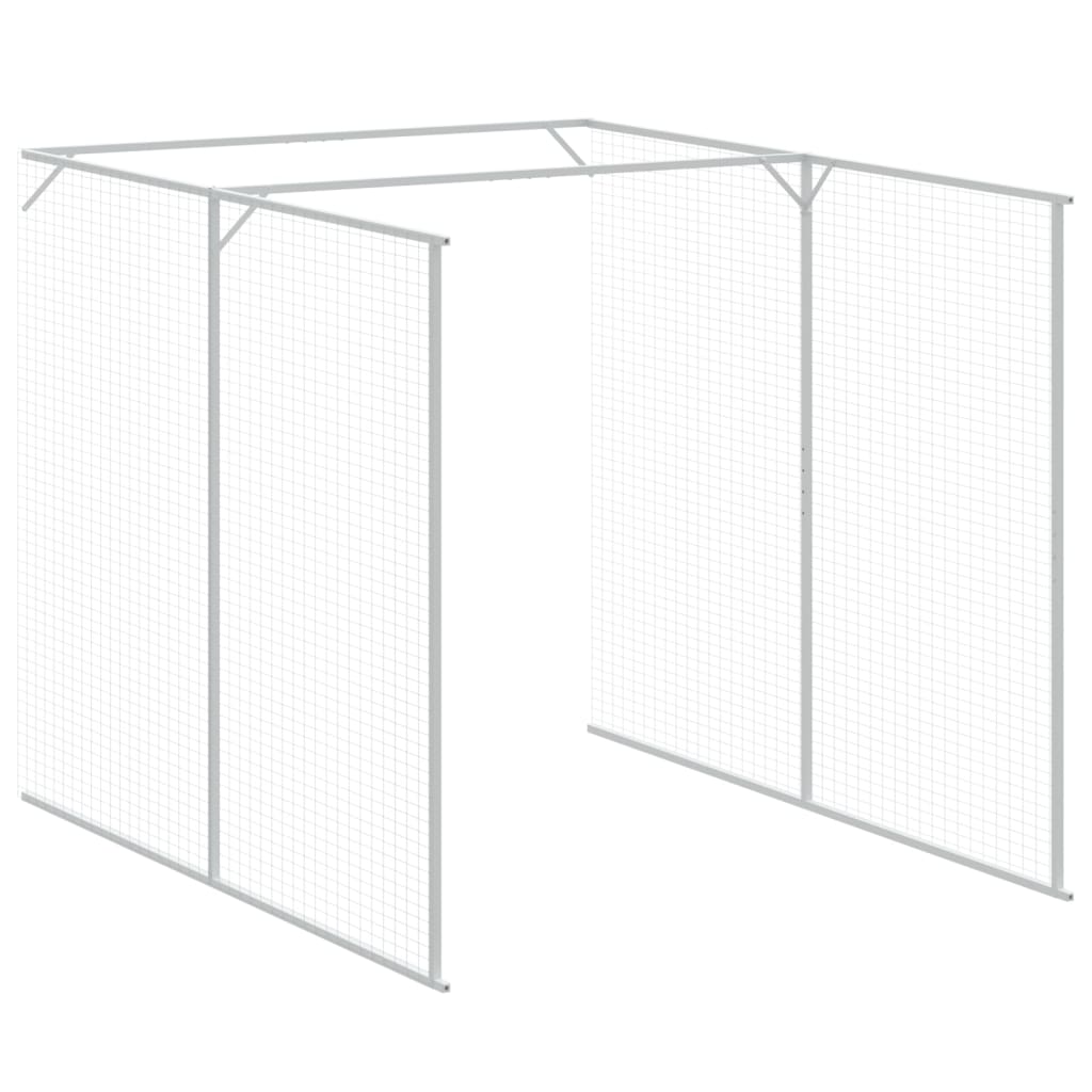 vidaXL Buda dla psa, z wybiegiem, antracytowa, 165x1067x181 cm, stal