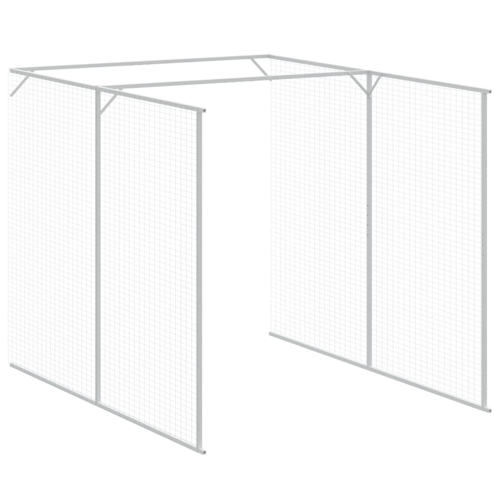 vidaXL Buda dla psa, z wybiegiem, antracytowa, 165x1271x181 cm, stal