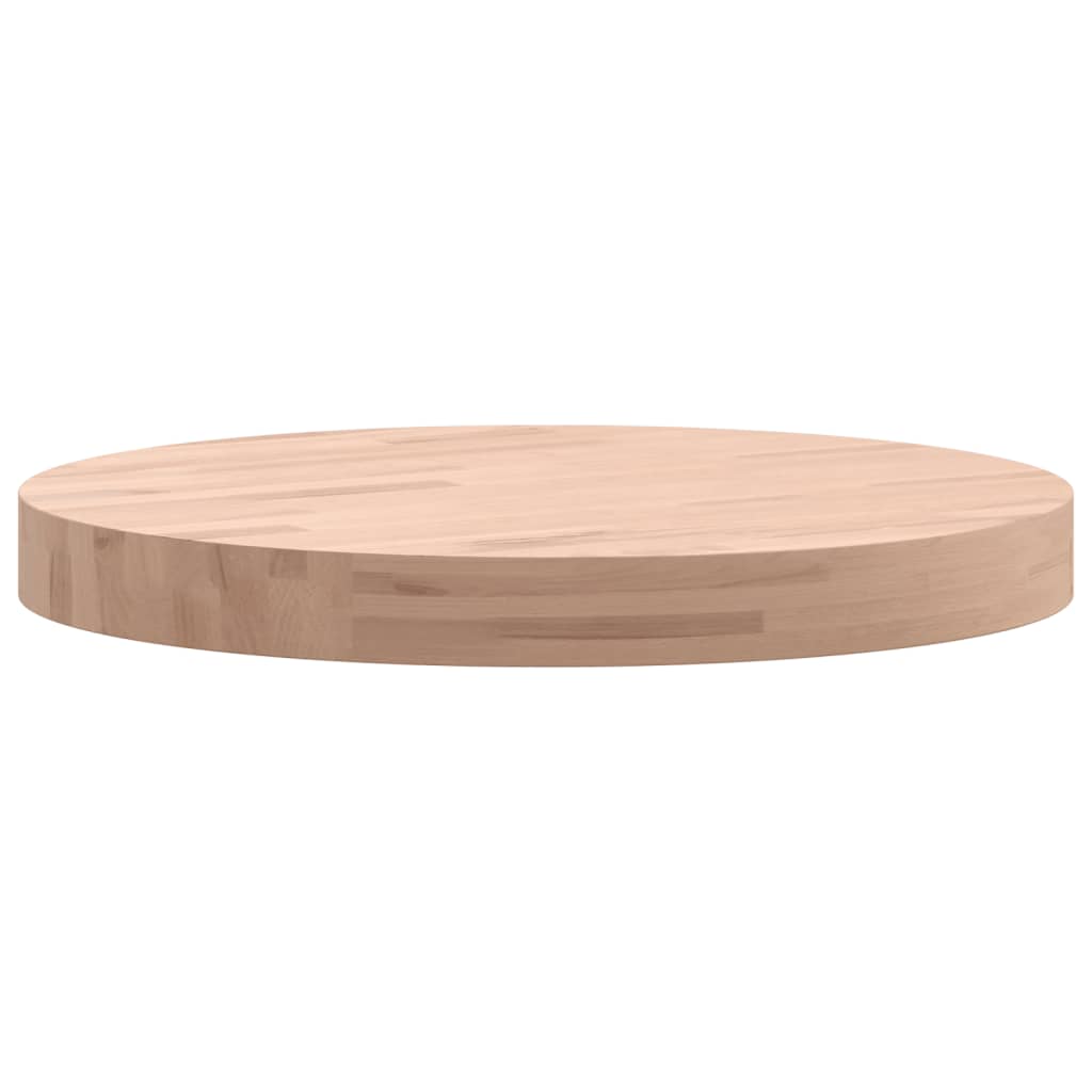 vidaXL Blat do stolika, Ø40x4 cm, okrągły, lite drewno bukowe