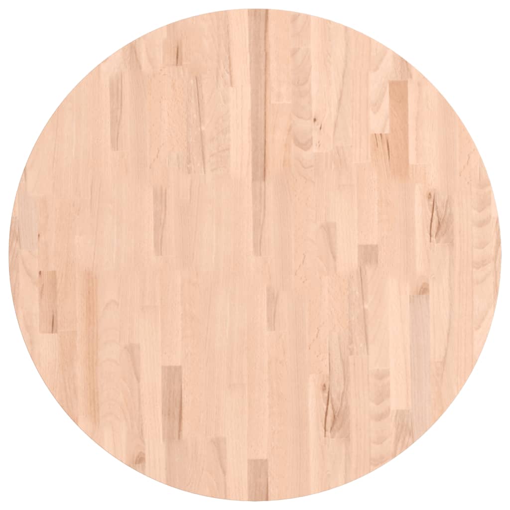 vidaXL Blat do stołu, Ø80x4 cm, okrągły, lite drewno bukowe