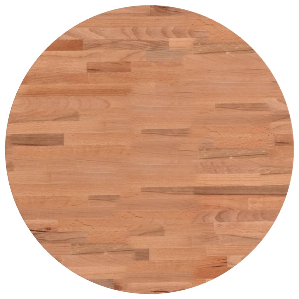 vidaXL Blat stołu, Ø50x1,5 cm, okrągły, lite drewno bukowe