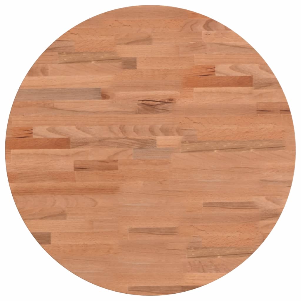 vidaXL Blat do stołu, Ø50x2,5 cm, okrągły, lite drewno bukowe