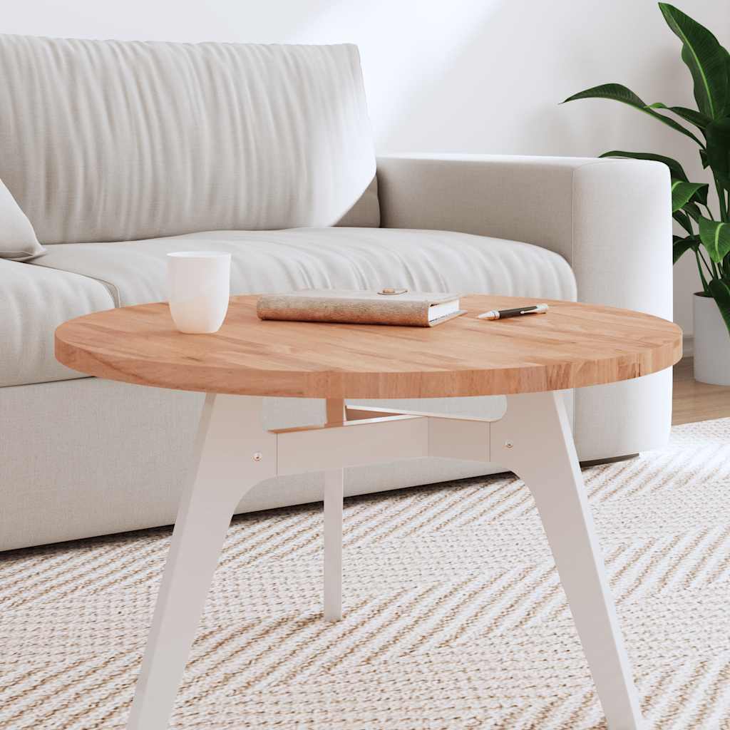 vidaXL Blat do stołu, Ø70x2,5 cm, okrągły, lite drewno bukowe