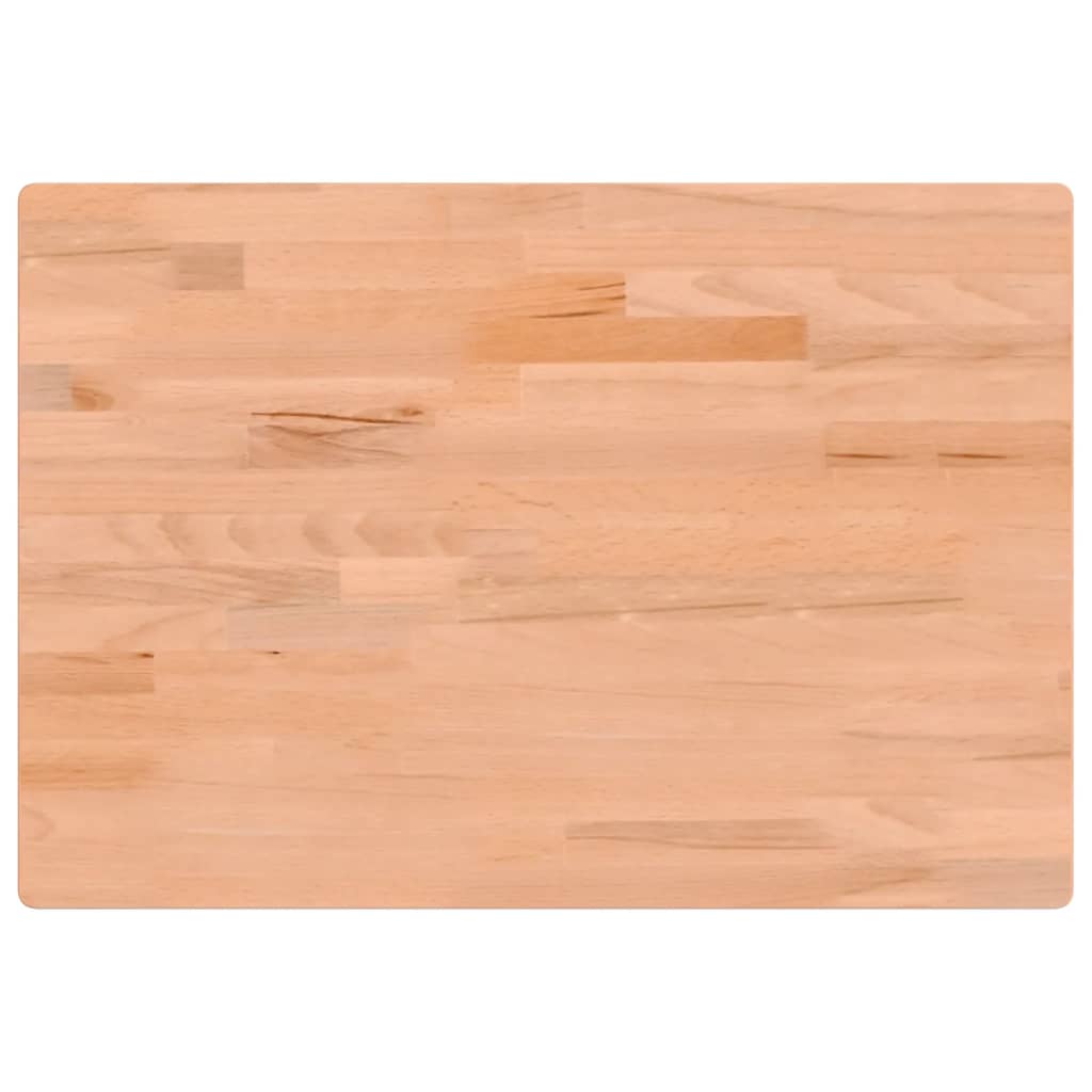 vidaXL Blat do biurka, 80x55x2,5 cm, lite drewno bukowe