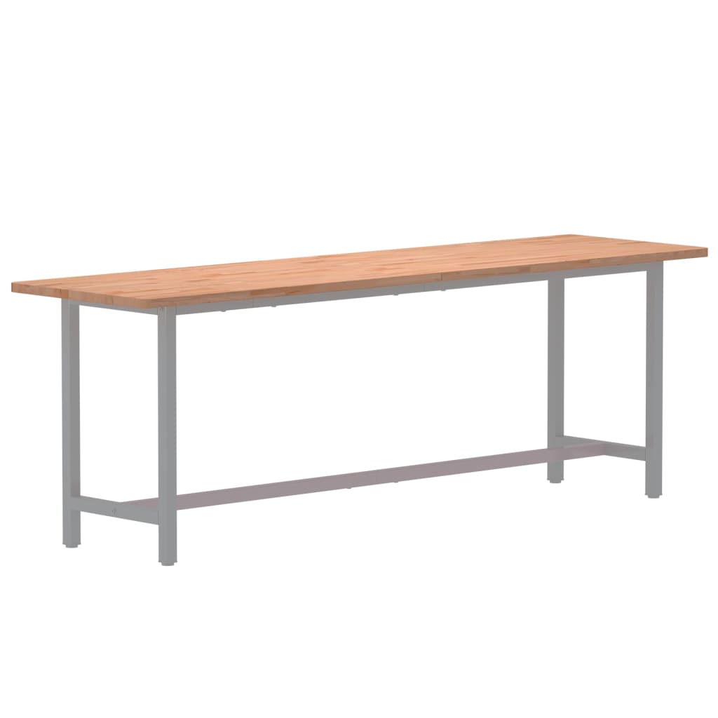 vidaXL Blat do biurka, 200x55x2,5 cm, lite drewno bukowe