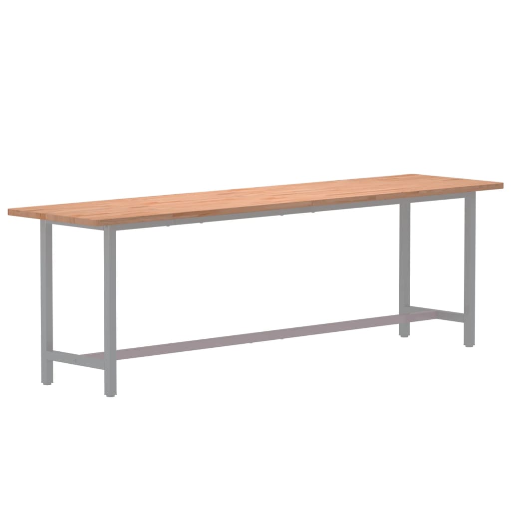 vidaXL Blat do biurka, 220x55x2,5 cm, lite drewno bukowe