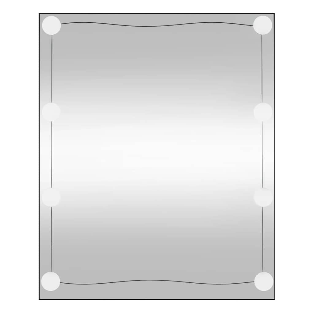 vidaXL Lustro ścienne z LED, 50x60 cm, szklane, prostokątne