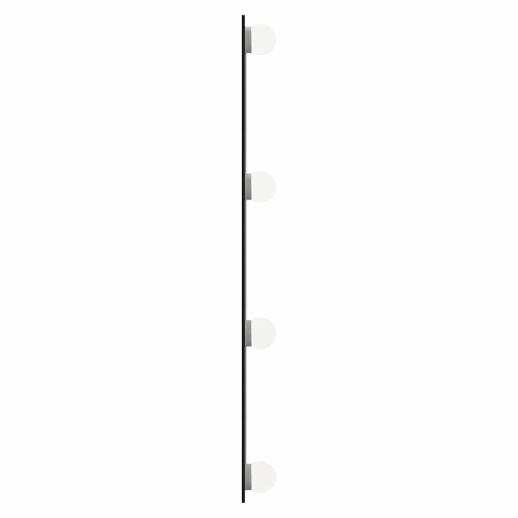 vidaXL Lustro ścienne z LED, 50x60 cm, szklane, prostokątne
